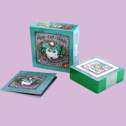 Full English Mini Cat Tarot Bronzing Process High-end Gift Box Tarot Card