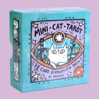 Full English Mini Cat Tarot Bronzing Process High-end Gift Box Tarot Card